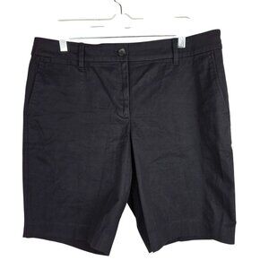 Talbots Womens Black Perfect Shorts 9.5" Inseam 14P Cotton Blend Classic‎ Preppy